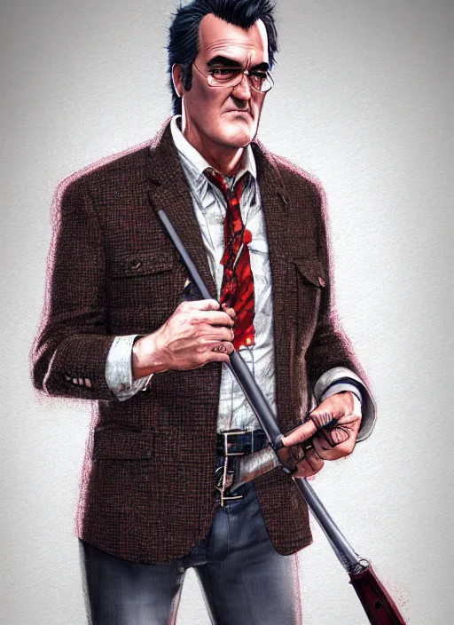 Prompt: a potrait of bruce campbell clothed in tweed as an anime, fine, realistic, shaded, lighting, ilya, kuvshinov, katsuhiro, artgerm, jeremy, lipkin, michael, garmash, unreal, engine, 5, radiant, light, detailed, intricate, environment