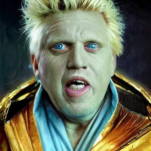 Image similar to hyperrealistic mixed media high resolution painting of Gary Busey as the Emperor from Star Wars, stunning 3d render inspired art by Jamie Salmon and WForrest and Greg Rutkowski, perfect facial symmetry, dim volumetric lighting, 8k octane beautifully detailed render, full body shot, post-processing, extremely hyper-detailed, intricate, epic composition, highly detailed attributes, highly detailed atmosphere, cinematic lighting, masterpiece, trending on artstation, very very detailed, masterpiece, stunning, flawless completion, lifelike texture, perfection,