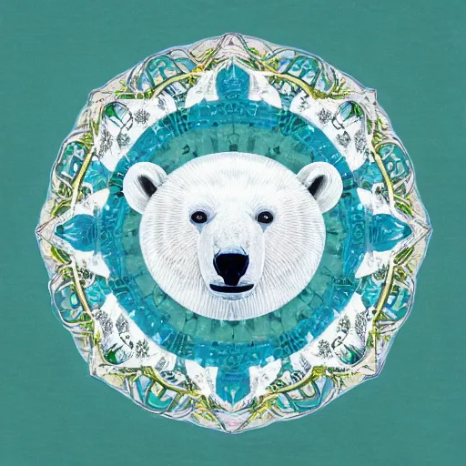 Image similar to polar bear mandala