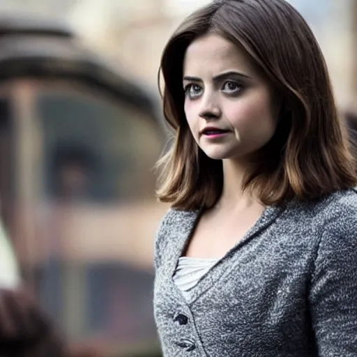 Image similar to jenna coleman transformed into humanoid fox