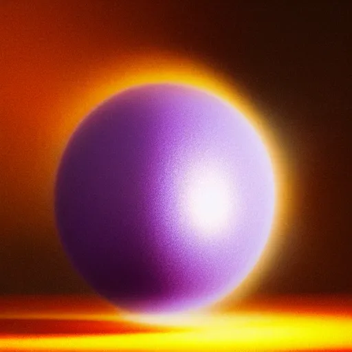 Image similar to centered rule of thirds 5 0 mm film still of a purple orb of radiance and light, 3 d render octane, sharp focus, art by greg rutkowski