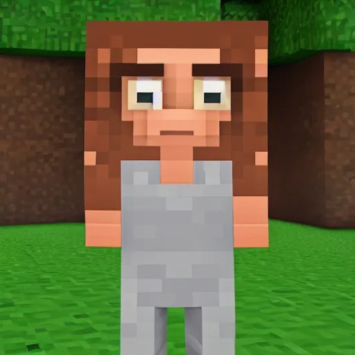 Image similar to lindsay lohan in minecraft, official screenshot