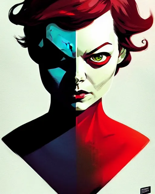 Image similar to rafael albuquerque comic art, peter mohrbacher, phil noto, artgerm, pretty emma stone venom marvel, symmetrical eyes