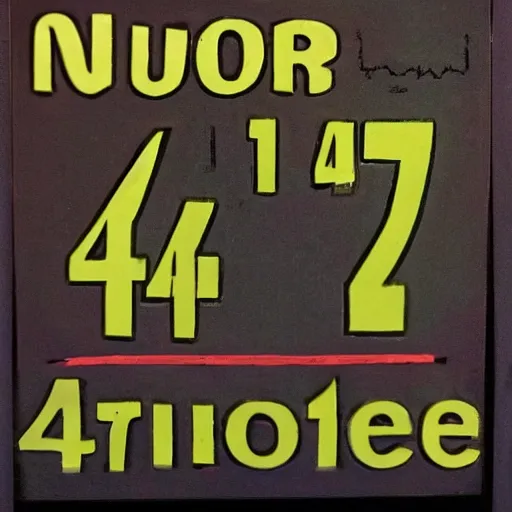 Image similar to about the number 4 7