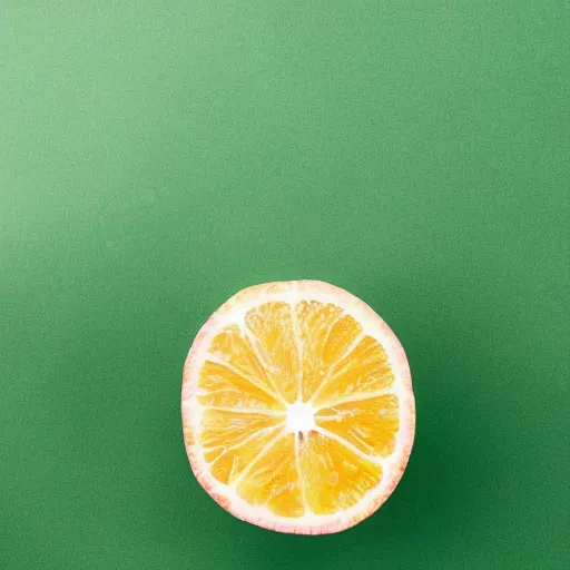 Image similar to a photography of a pink lemon on a green background - professional photography