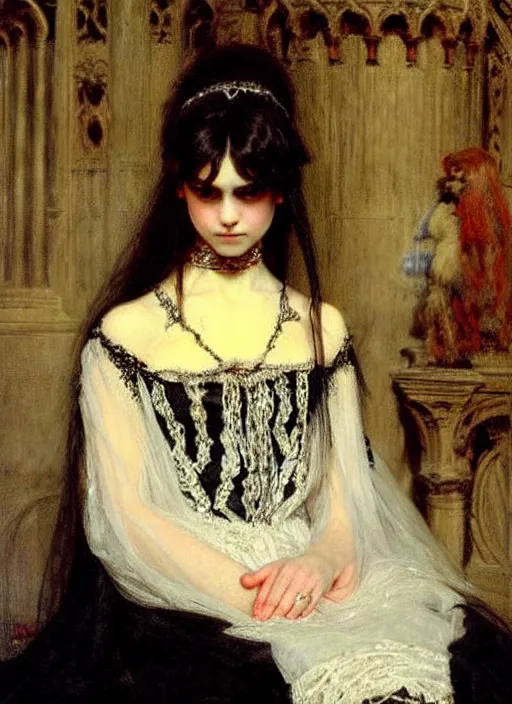 Image similar to gothic princess portrait. by william henry hunt * *, highly detailded