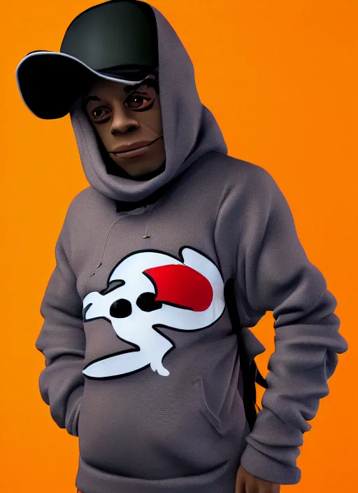 Image similar to ski mask the slump god as a fall guys character, au naturel, hyper detailed, digital art, trending in artstation, cinematic lighting, studio quality, smooth render, unreal engine 5 rendered, octane rendered