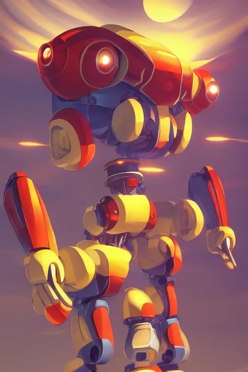 Image similar to metabots medabots medarotto medarot robot minimalist comics, behance hd by jesper ejsing, by rhads, makoto shinkai and lois van baarle, ilya kuvshinov, rossdraws global illumination ray tracing hdr radiating a glowing aura