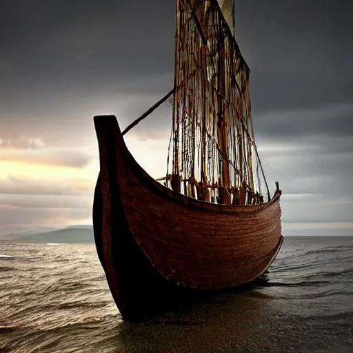 Image similar to viking longship in the sea, norse, history, wood