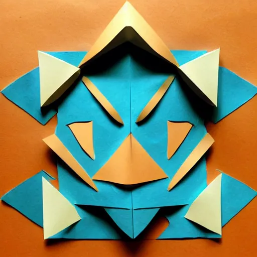 Image similar to a paper model of link, paper modeling art.