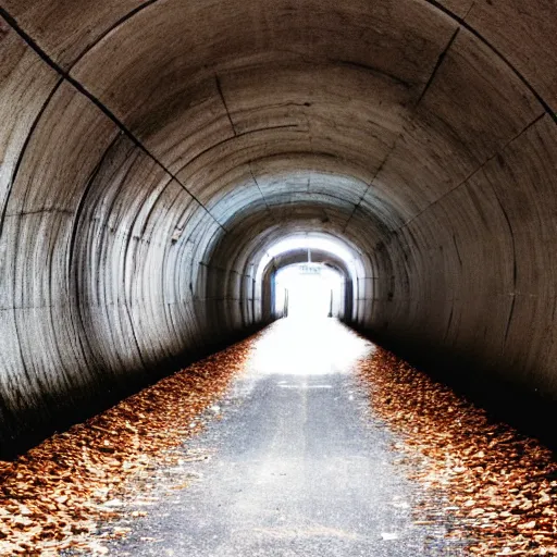 Image similar to photo of a creepy tunnel