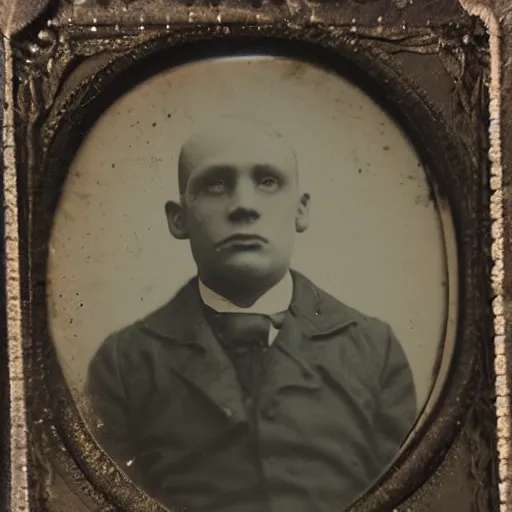 Image similar to tintype photo of a creepy