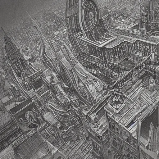 Prompt: high detail aerial photography of blade runner style city, intricate, elegant, highly detailed, gothic style, smooth, sharp focus, illustration, art by alphonse mucha