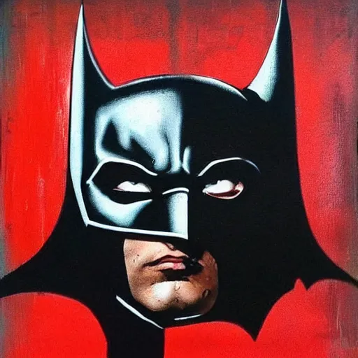 Prompt: batman in love, banksy style, realistic, smooth, sharp focus