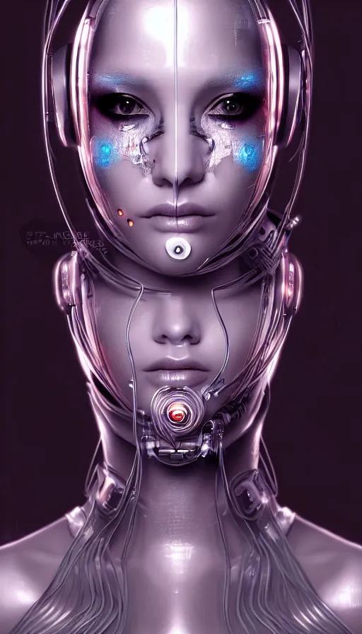 Image similar to face mask on beautiful woman face, cyberpunk art by kuno veeber, cgsociety, computer art, ultra detailed, futuristic, anime aesthetic