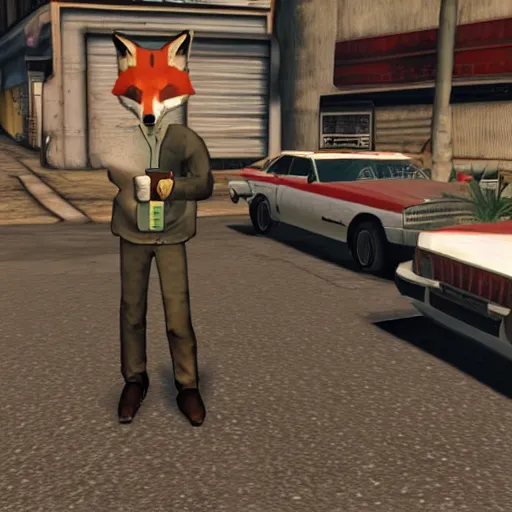 Prompt: a fox in gta 2