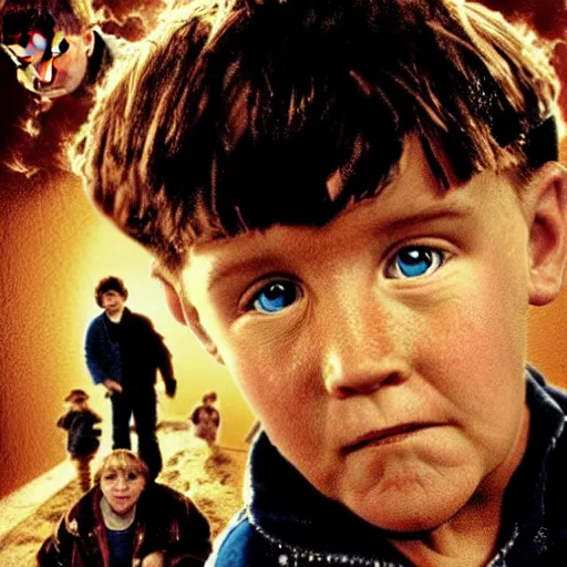 Prompt: movie poster for the film Goonies 2, starring Nicolas Cage highly detailed