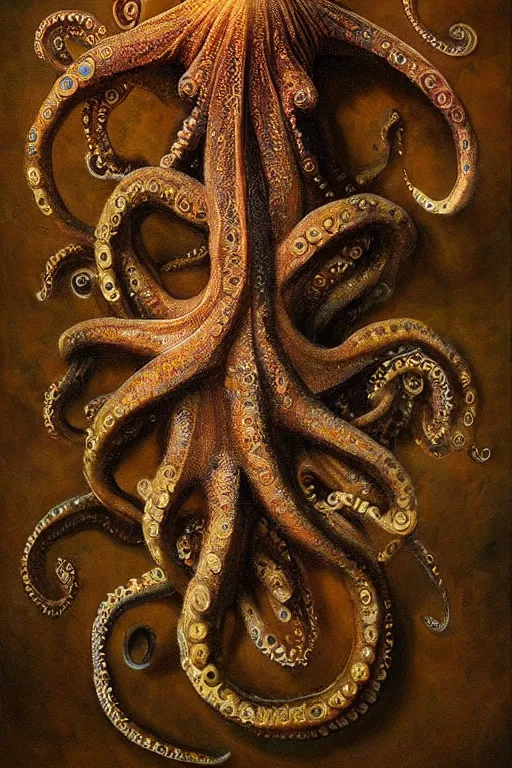 Image similar to Intricate stunning highly detailed octopus, digital painting by agostino arrivabene and Vladimir Kush, surreal, ultra realistic, artstation