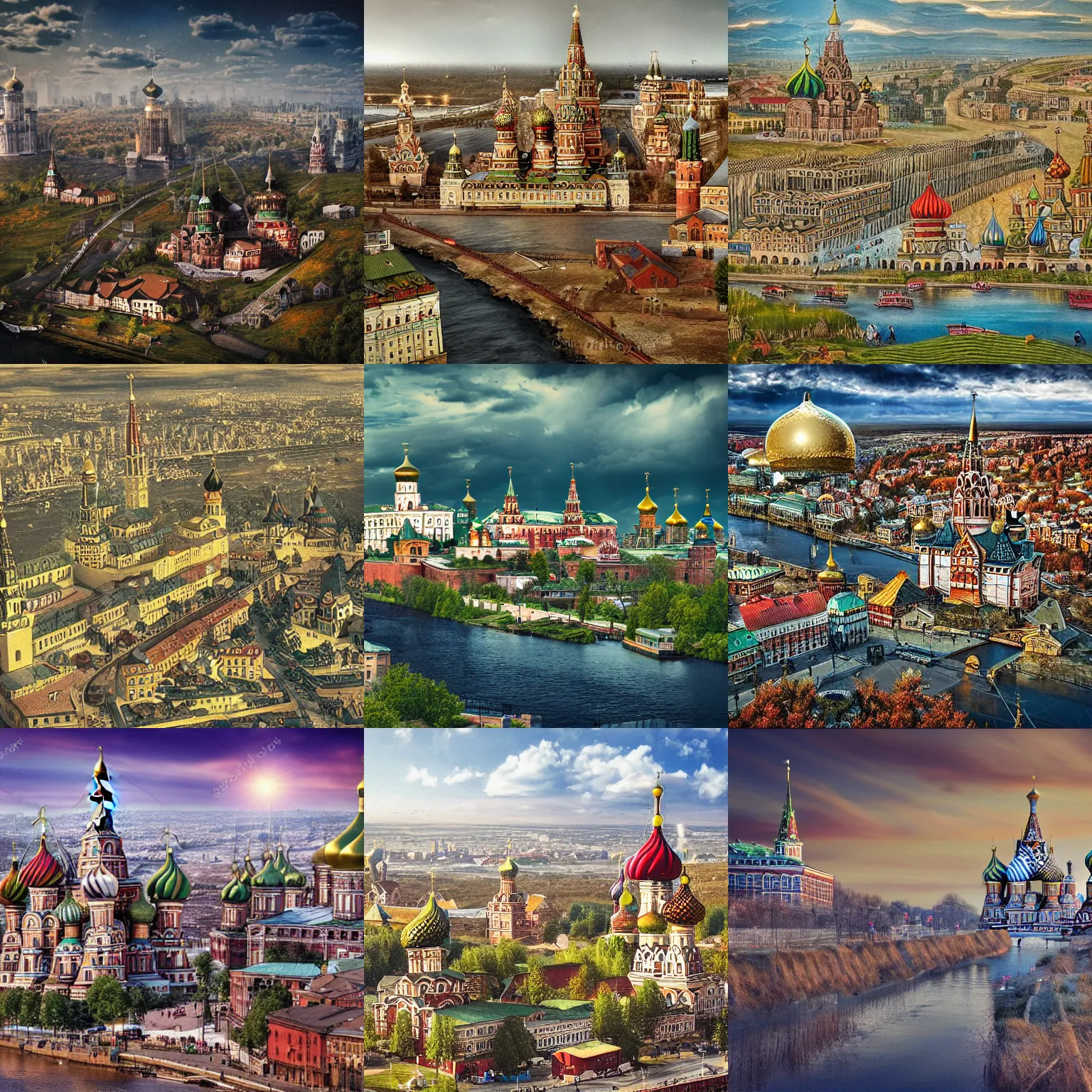 Prompt: a beautiful epic photo of the city of russian in its hay day, dslr, intricate detail, photo realistic, stunning