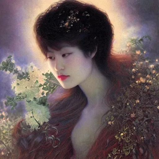 Image similar to sakimi chan, edward robert hughes