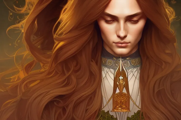 Image similar to symmetry!! intense fanart of acotar protagonist, intricate, elegant, highly detailed, my rendition, digital painting, artstation, concept art, smooth, sharp focus, illustration, art by artgerm and greg rutkowski and alphonse mucha