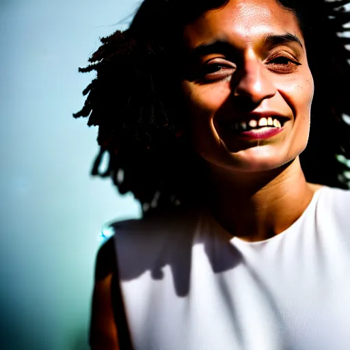 Image similar to a portrait of marielle franco, sunrise lighting, f 2. 8,