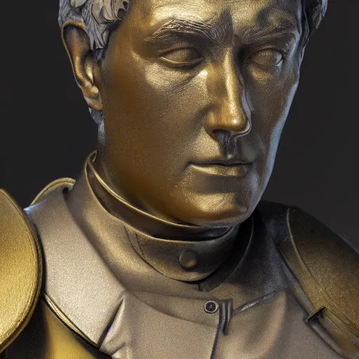 Image similar to portrait of russia bronze statue, 8 k uhd, unreal engine, octane render in the artstyle of finnian macmanus, john park and greg rutkowski