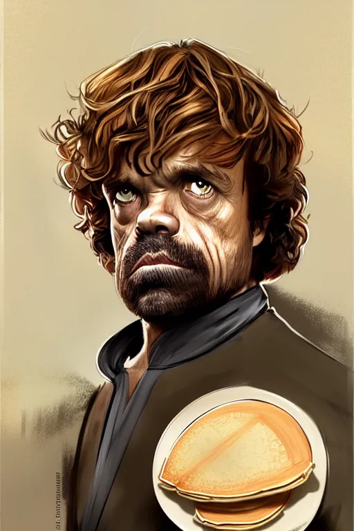 Image similar to tyrion lannister making pancakes animation pixar style, by magali villeneuve, artgerm, jeremy lipkin and michael garmash, rob rey and kentaro miura style, golden ratio, trending on art station