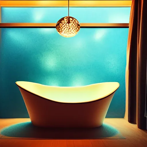 Image similar to a bathtub full of jello, cinematic lighting