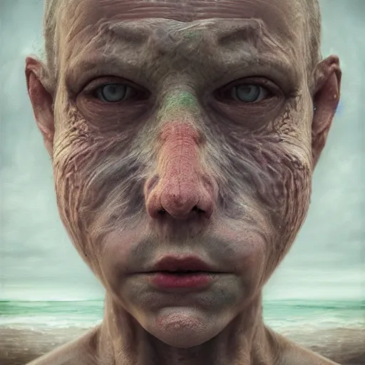 Prompt: a three headed sea hag, extremely detailed oil portrait, digital art, oil painting, unreal 5 render, digital art, octane render, beautiful composition, trending on artstation, award winning photograph, masterpiece