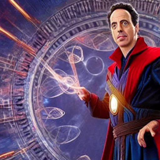 Image similar to film still of Jerry Seinfeld as Doctor Strange in the Multiverse of Madness