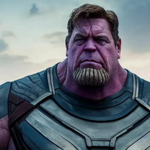 Prompt: film still of John Goodman as Thanos in Avengers Endgame