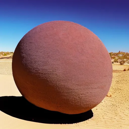 Image similar to a huge sphere in desert