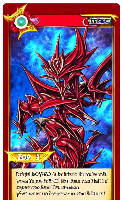 Image similar to yugioh card trading fantasy yugioh card of a red dragon