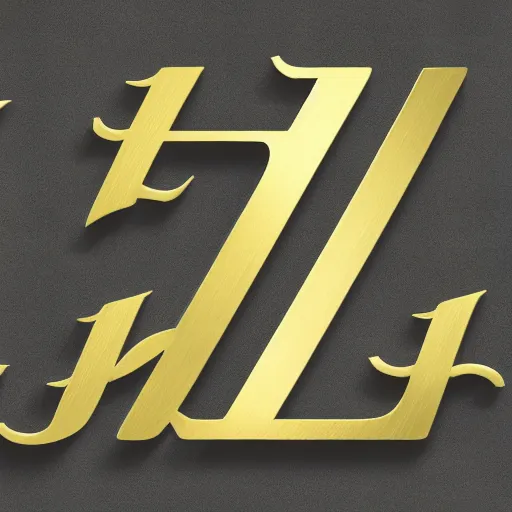 Prompt: a logo made with the letter h and m made in gold on a black texture background with gold plants around the letters, detailed, simmetric, professional