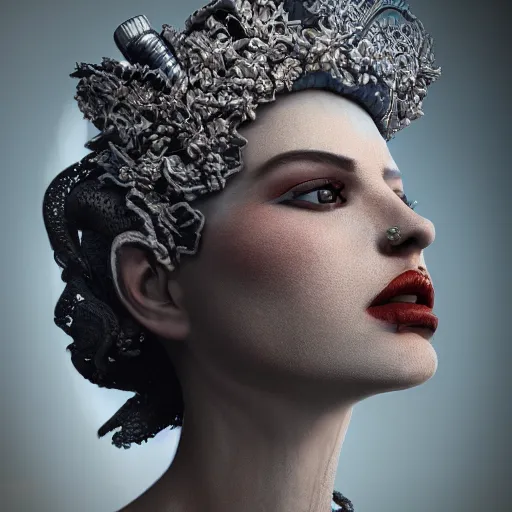 Image similar to queen of smoke, 4 k, intricate, jaw dropping, gorgeous, surreal, octane render