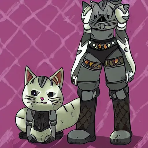 Image similar to battle armor wearing cute cats