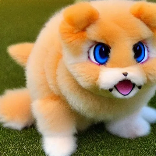 Image similar to real life Pokemon, cute!!!, fluffy!!!, ultra realistic!!!, golden hour, sharp focus