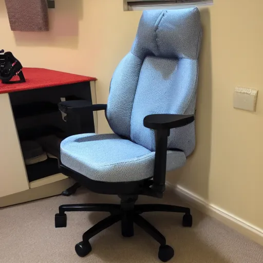 Image similar to gaming chair with seat replaced by a toilet