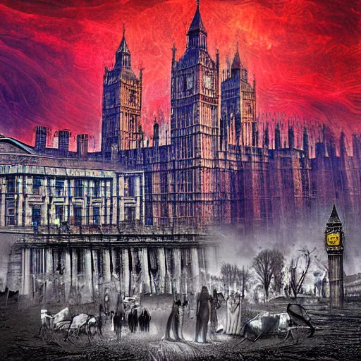 Image similar to of london a thousand years after the end of humanity artistic digital art