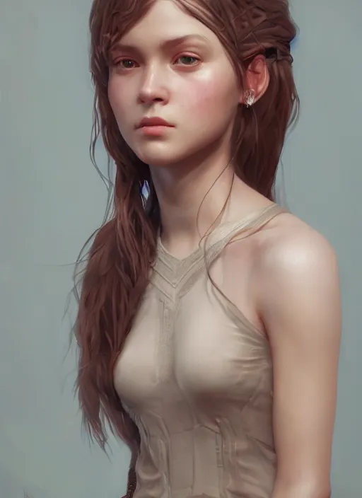 Image similar to girl portrait, hyper detailed, digital art, trending in artstation, cinematic lighting, studio quality, smooth render, unreal engine 5 rendered, octane rendered, art style by klimt and nixeu and ian sprigger and wlop and krenz cushart.