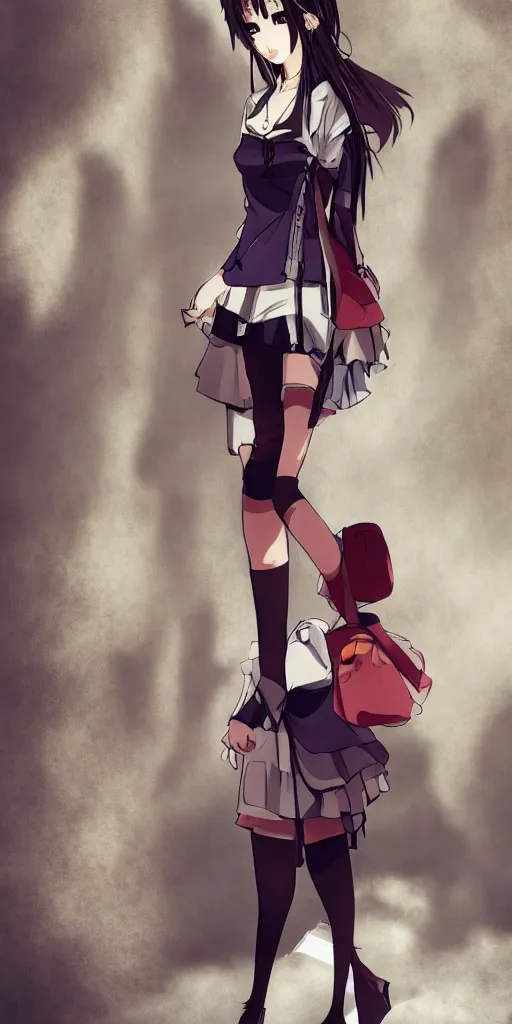 Prompt: An anime heroine wearing a stylish outfit inspired by Italian Riviera fashion, natural cinematic lighting, HDR