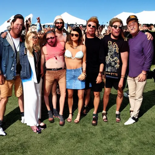 Prompt: King of the Hill cast at Coachella