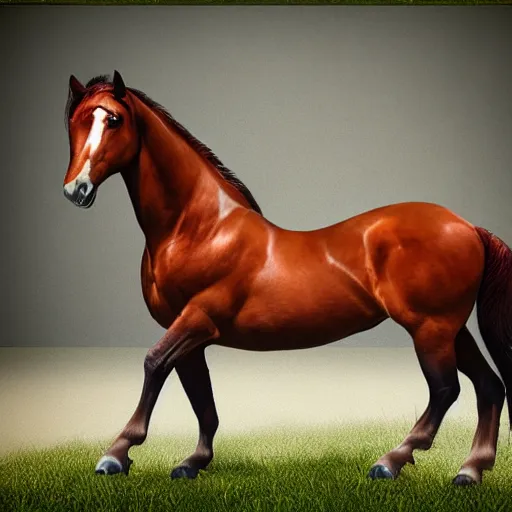 Image similar to photorealistic horse