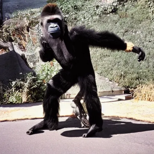 Image similar to willem dafoe in a gorilla suit