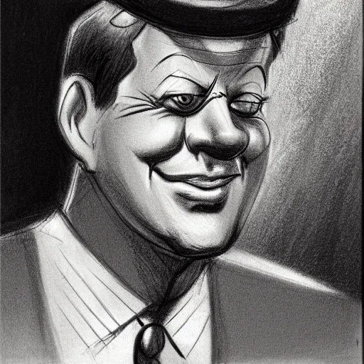 Image similar to milt kahl sketch of john f kennedy