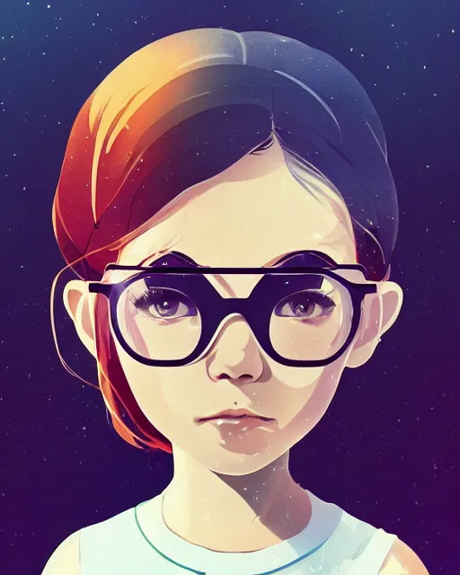 Image similar to a little girl is doing a science experiment. clean cel shaded vector art. minimalist illustration art by lois van baarle, artgerm, helen huang, petros afshar, sachin teng by makoto shinkai and ilya kuvshinov, rossdraws