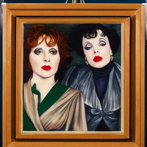 Prompt: portrait of hybrid of isy suttie and liza minelli and judy garland, preraphaelite, 8 k