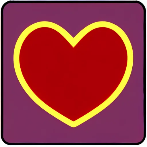 Image similar to a red heart icon. minimalistic. no background. solid colors. cell shading, hight contrast, tichk contours