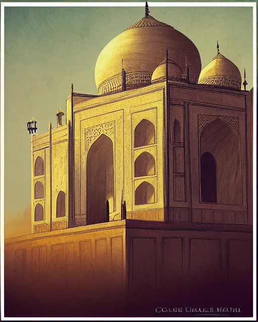 Prompt: tuesday weld visits the taj mahal by charlie bowater